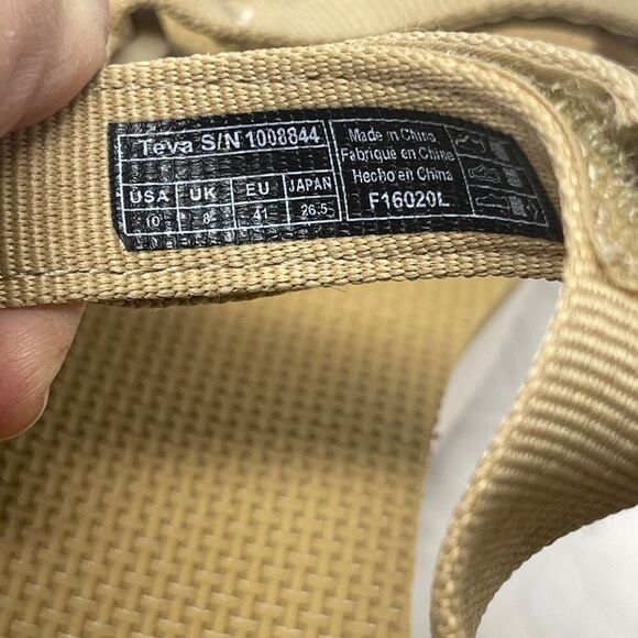 Teva Tan Beige Flatform Universal Platform Strappy Sandals Size 10 - Picture 7 of 7